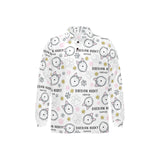 Siberian Husky design pattern Men's Long Sleeve Polo Shirt