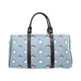 Cute penguin christmas snow pattern Travel Bag