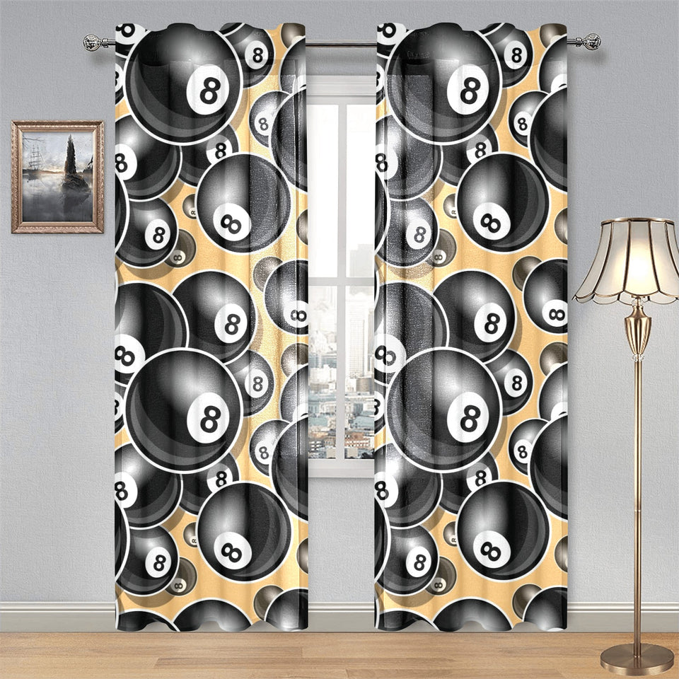 Billiard Ball Pattern Print Design 04 Gauze Curtain