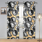 Billiard Ball Pattern Print Design 04 Gauze Curtain
