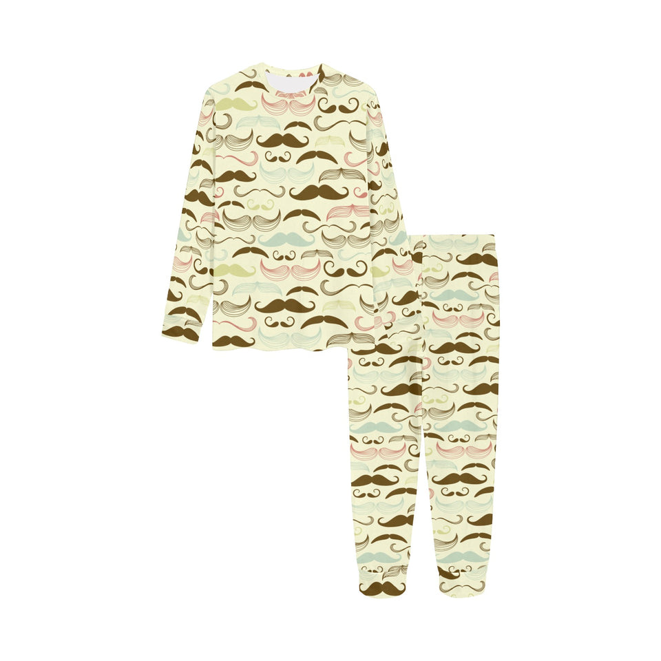 Mustache Beard Pattern Print Design 01 Kids' Boys' Girls' All Over Print Pajama Set