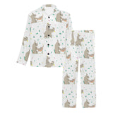 Cute Rhino pattern background Men's Long Pajama Set