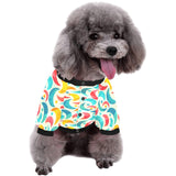 Colorful moon pattern All Over Print Pet Dog Round Neck Fuzzy Shirt