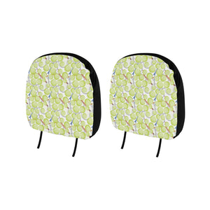 Tennis Pattern Print Design 01 Car Headrest Cover