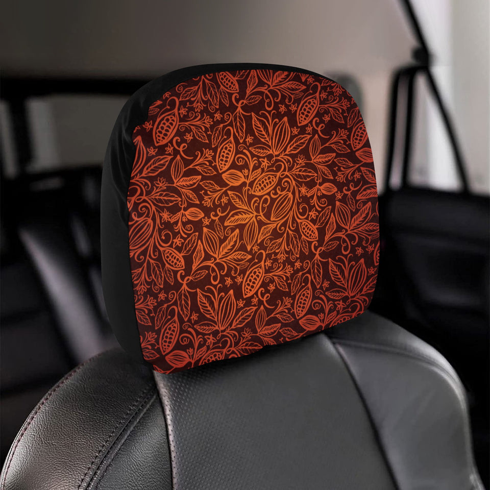 cacao beans tribal polynesian pattern Car Headrest Cover