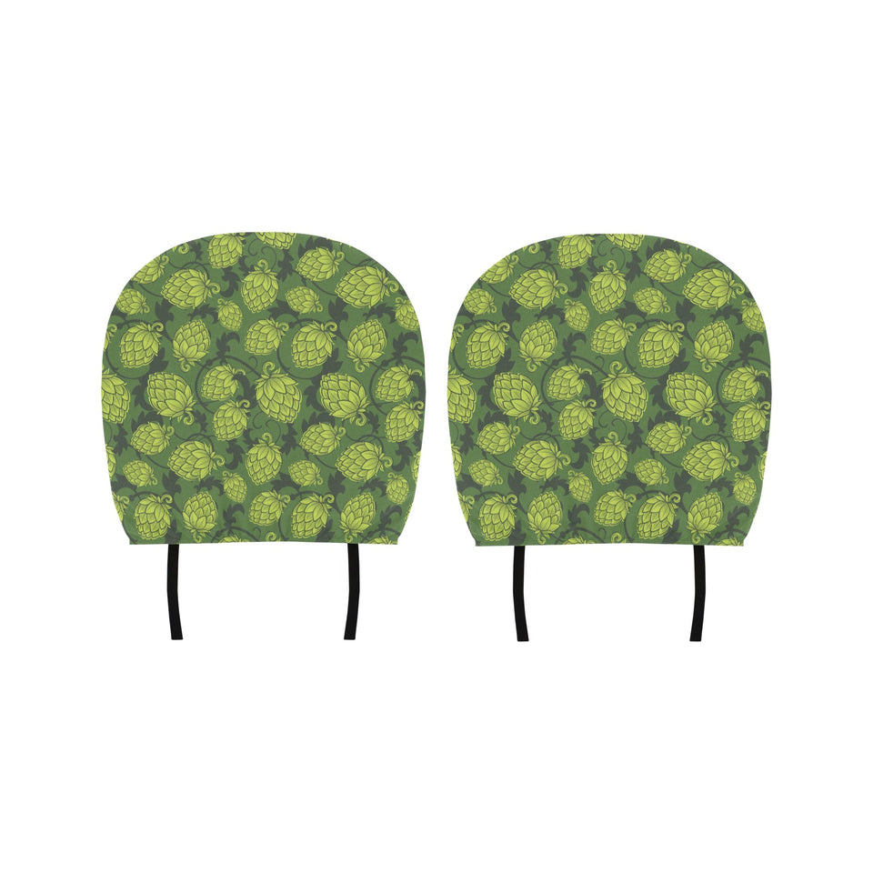 Hop pattern Hop cone background Car Headrest Cover