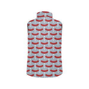 Sausage Pattern Print Design 02 Men's Padded Vest