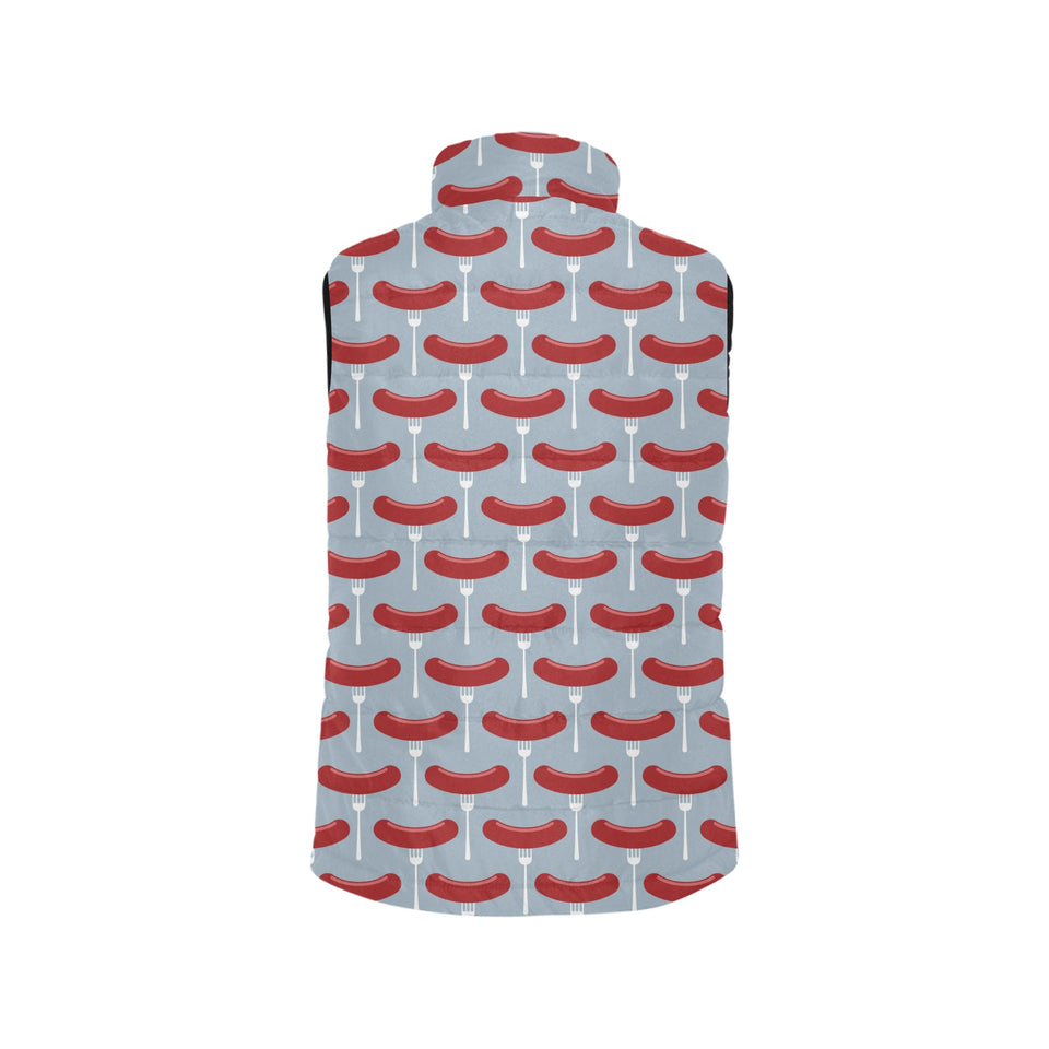 Sausage Pattern Print Design 02 Men's Padded Vest