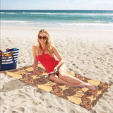 Camel polynesian tribal design pattern Beach Towel