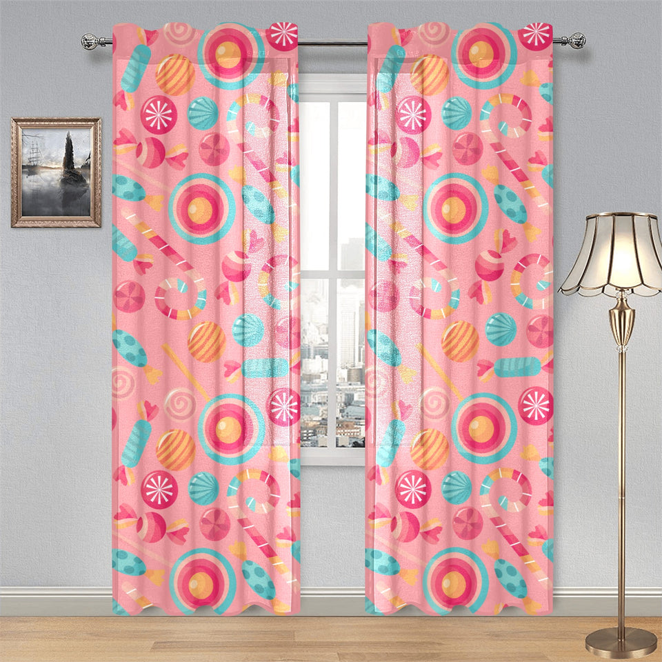 Colorful candy pattern Gauze Curtain