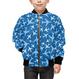 Airplane pattern in the sky Kids' Boys' Girls' Bomber Jacket