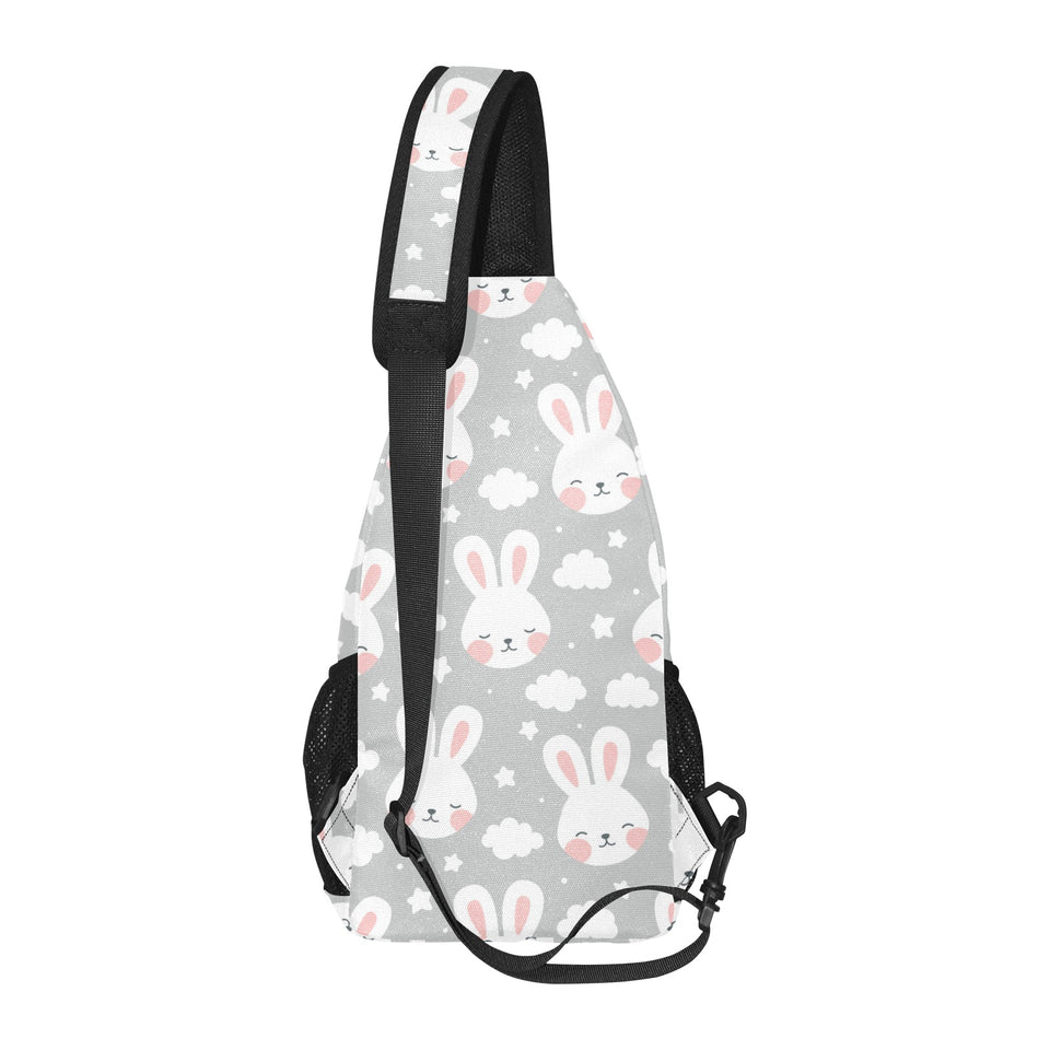 Rabbit cloud Pattern All Over Print Chest Bag