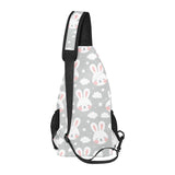 Rabbit cloud Pattern All Over Print Chest Bag