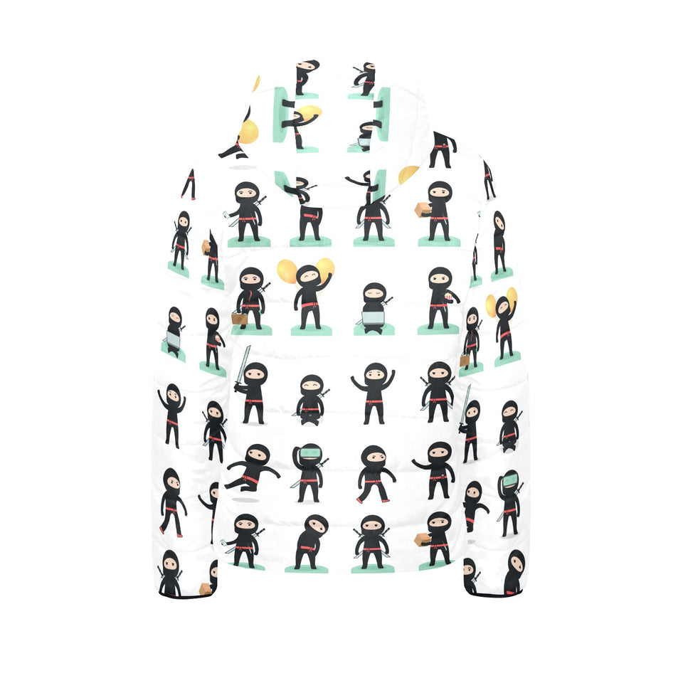 Cute ninja katana sword pattern Kids' Boys' Girls' Padded Hooded Jacket