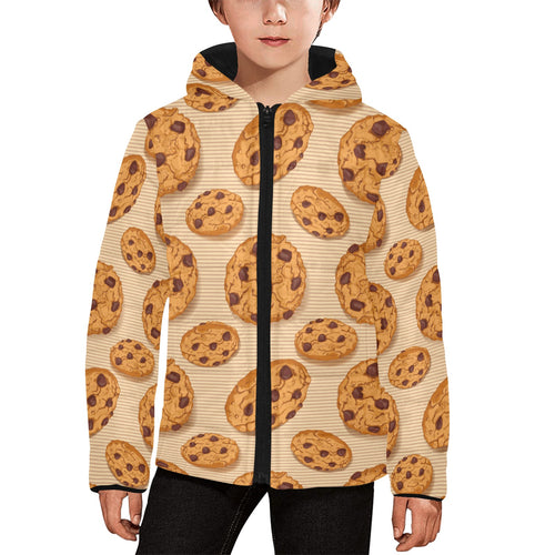Cookie pattern Kids' Boys' Girls' Padded Hooded Jacket