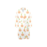 cute onions smiling faces Men's Long Sleeve Belted Night Robe