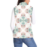 Square floral indian flower pattern Women's Padded Vest
