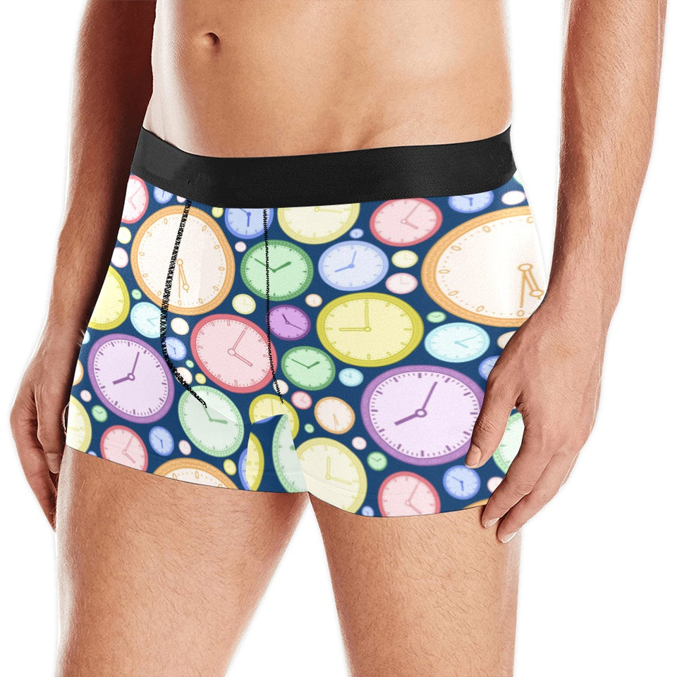 Colorful clock background Men's All Over Print Boxer Briefs Men's Underwear