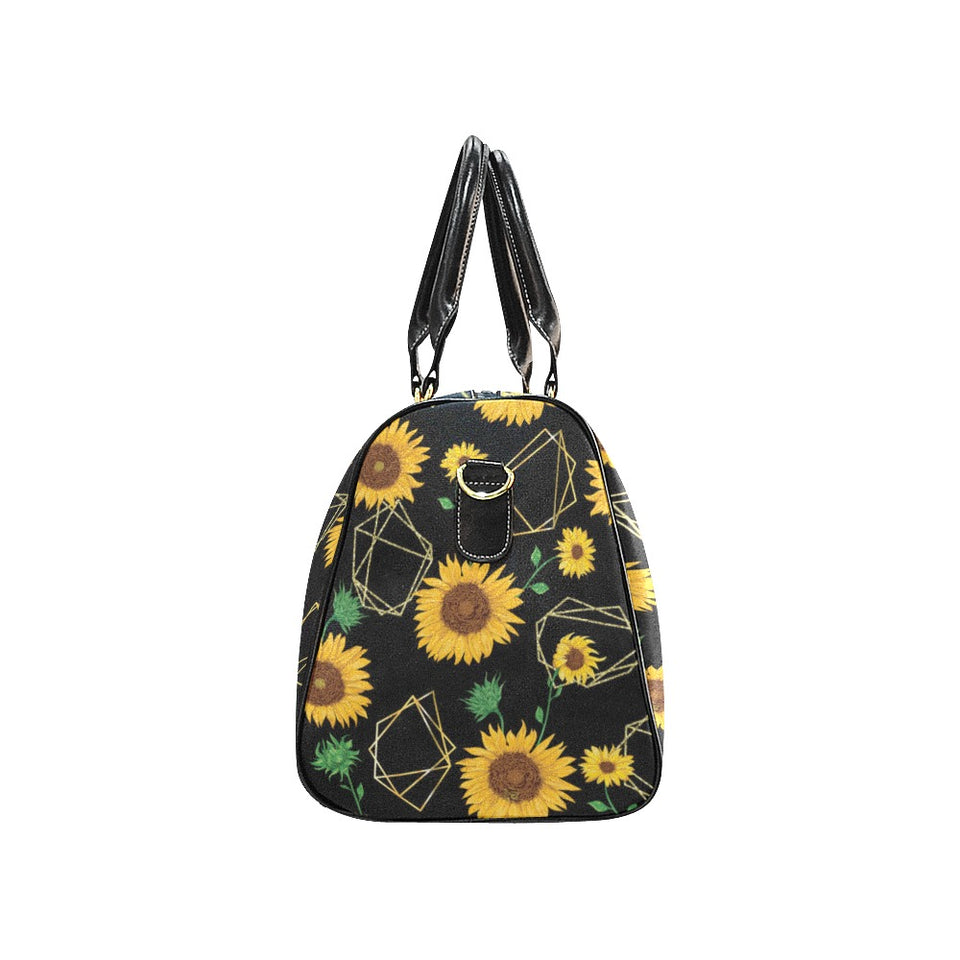 sunflower golden polygonal shapes Travel Bag