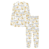 Golden Retriever Pattern Print Design 04 Women's All Over Print Pajama Set