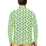 Hop pattern background Men's Long Sleeve Polo Shirt