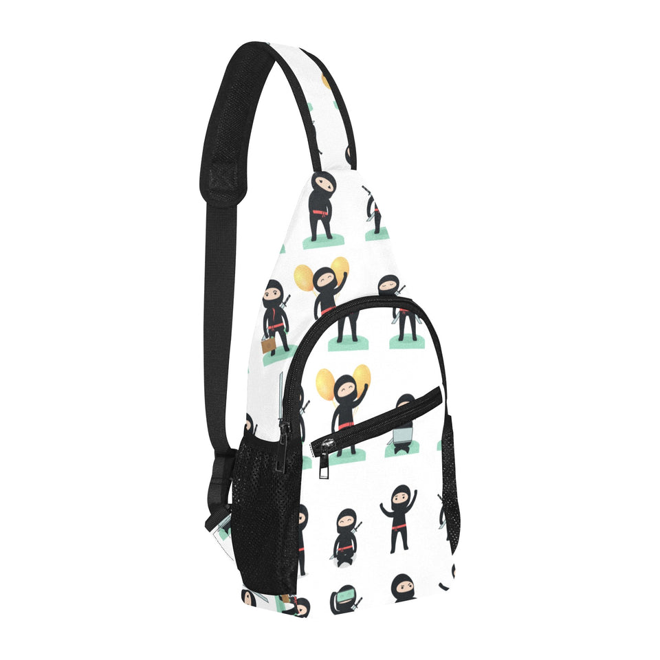 Cute ninja katana sword pattern All Over Print Chest Bag