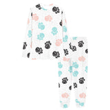 Dog Paws Pattern Print Design 04 Women's All Over Print Pajama Set