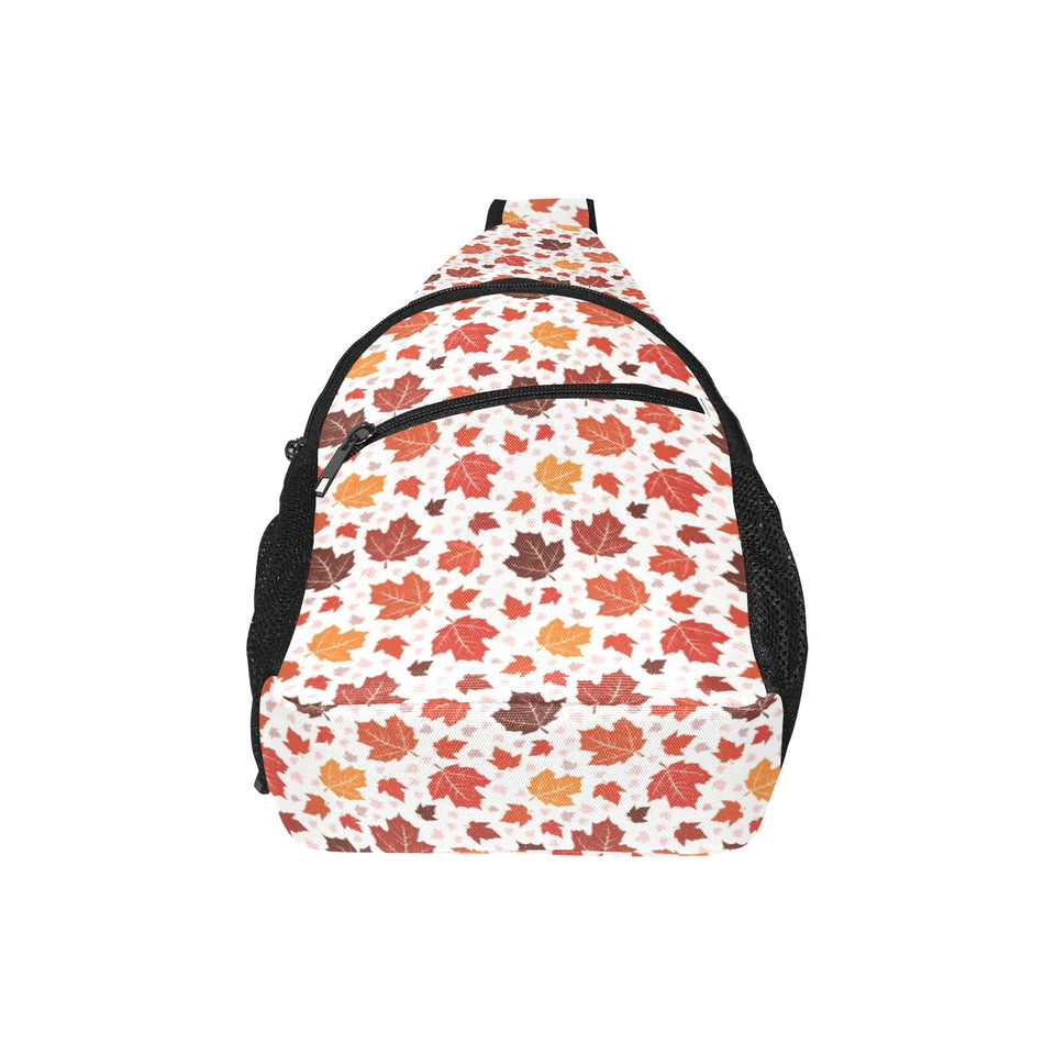 Colorful Maple Leaf pattern All Over Print Chest Bag