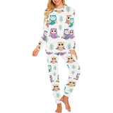 Cute owl pattern Women's All Over Print Pajama Set