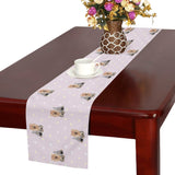 Yorkshire Terrier Pattern Print Design 02 Table Runner