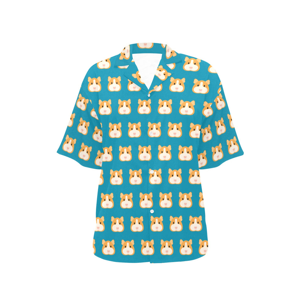 Guinea Pig Pattern Print Design 03 Women's All Over Print Hawaiian Shirt
