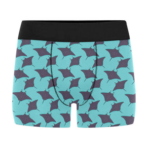 Stingray Pattern Print Design 02 Men's All Over Print Boxer Briefs Men's Underwear
