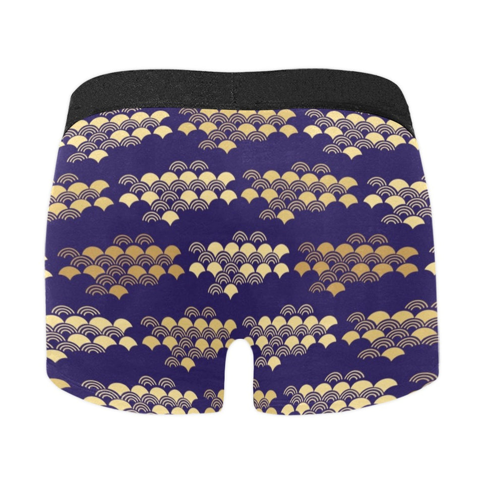 Beautiful japanese fan pattern Men's All Over Print Boxer Briefs Men's Underwear