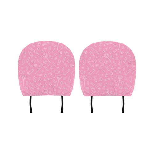 Sweet candy pink background Car Headrest Cover