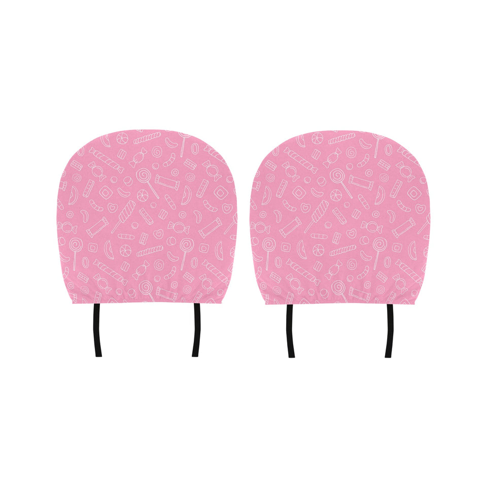 Sweet candy pink background Car Headrest Cover