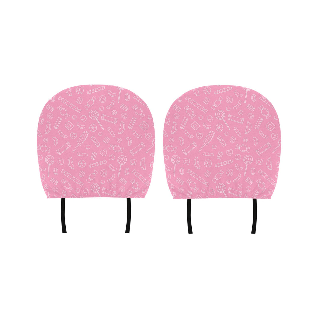 Sweet candy pink background Car Headrest Cover