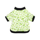 Lime design pattern All Over Print Pet Dog Round Neck Fuzzy Shirt