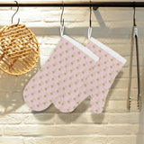 Golden Retriever Pattern Print Design 02 Heat Resistant Oven Mitts