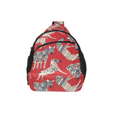 Zebra abstract red background All Over Print Chest Bag
