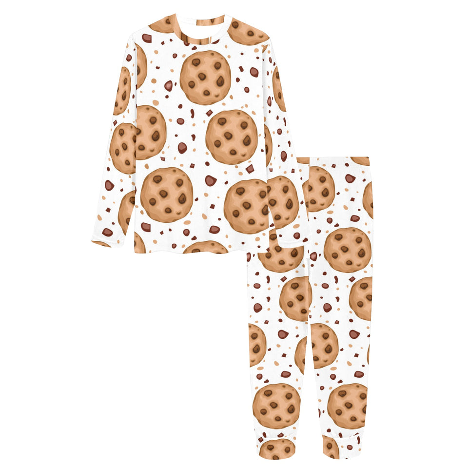 chocolate chip cookie pattern Women's All Over Print Pajama Set
