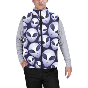 Alien Pattern Print Design 01 Men's Padded Vest