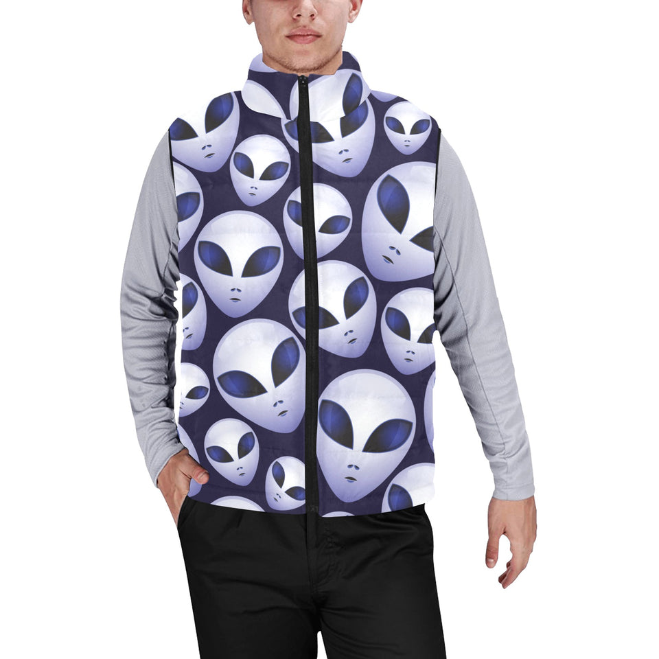 Alien Pattern Print Design 01 Men's Padded Vest