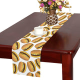 Hamburger Pattern Print Design 03 Table Runner