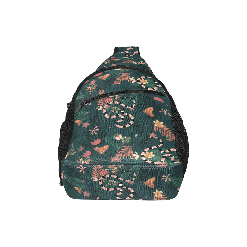 Snake forest pattern All Over Print Chest Bag