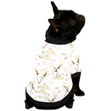 Beautiful Japanese cranes pattern All Over Print Pet Dog Round Neck Fuzzy Shirt