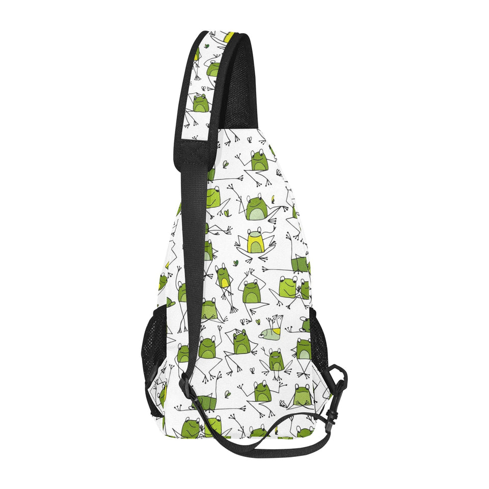Sketch funny frog pattern All Over Print Chest Bag