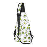 Sketch funny frog pattern All Over Print Chest Bag