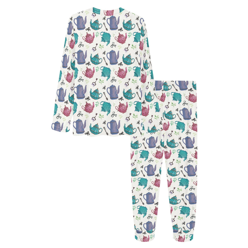 Tea pots Pattern Print Design 05 Women's All Over Print Pajama Set