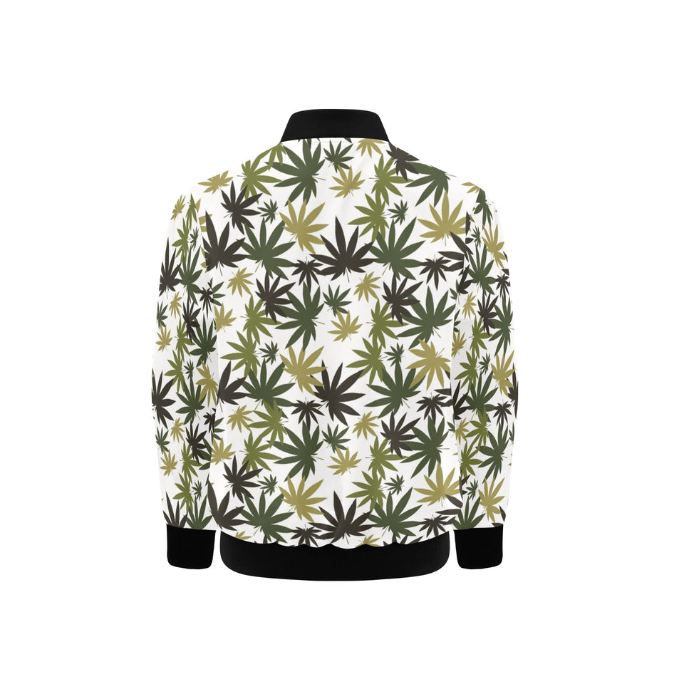 Canabis Marijuana Weed Pattern Print Design 05 Kids' Boys' Girls' Bomber Jacket