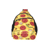 Pizza texture pattern All Over Print Chest Bag